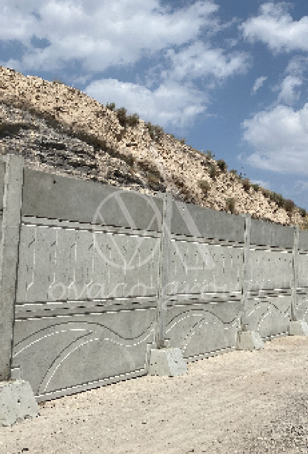 پروژه دیوار محوطه پیش ساخته بتنی هلال احمر تبریز